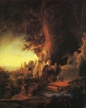 rembrandt Tableau Peinture - Le Christ ressuscité apparaissant à Marie Madeleine Rembrandt